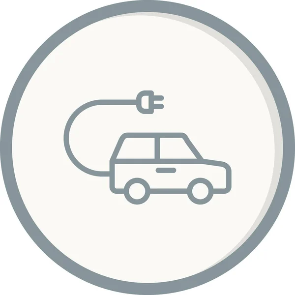 Electric Car Web Icon Simple Illustration — Image vectorielle