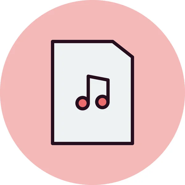 Music Note Icon Vector Illustration File — Wektor stockowy
