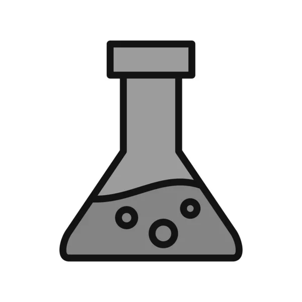 Projeto Ilustração Vetor Ícone Frasco Laboratório — Vetor de Stock