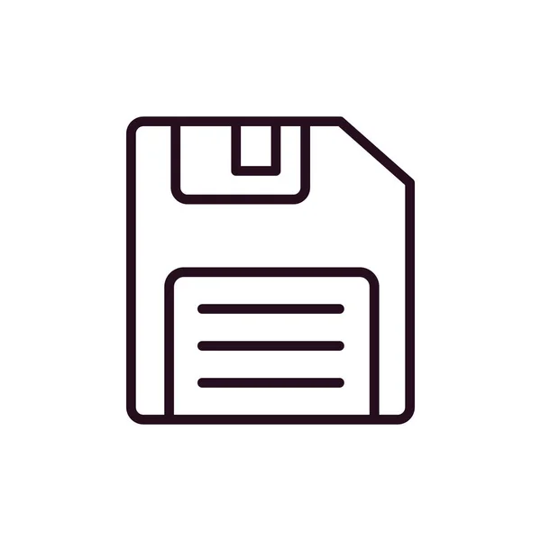 Illustration Personal File Icon Trendy Style Floppy Disk — Vettoriale Stock
