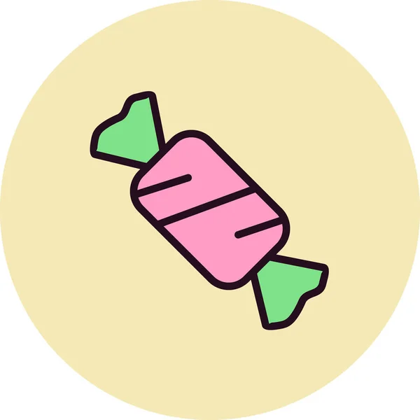 Vector Illustration Candy Icon — Stock Vector