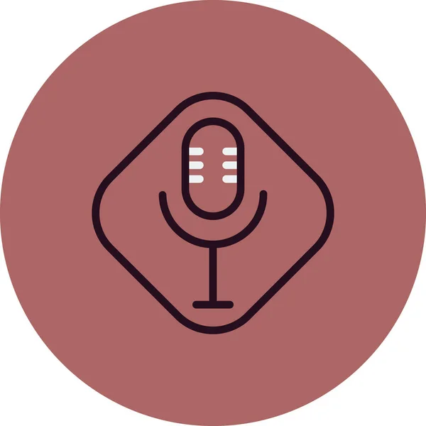 Ikona Mikrofonu Projekt Ilustracji Wektorowej — Wektor stockowy