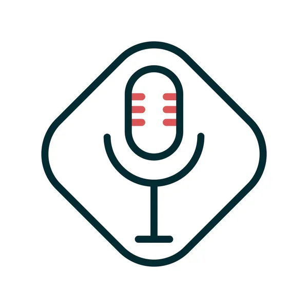 Microphone Icon Vector Illustration Design — Διανυσματικό Αρχείο