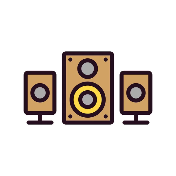 Music Web Icon Simple Design Speaker — Διανυσματικό Αρχείο