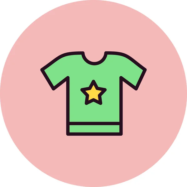 Shirt Ícone Vetor Ilustração — Vetor de Stock