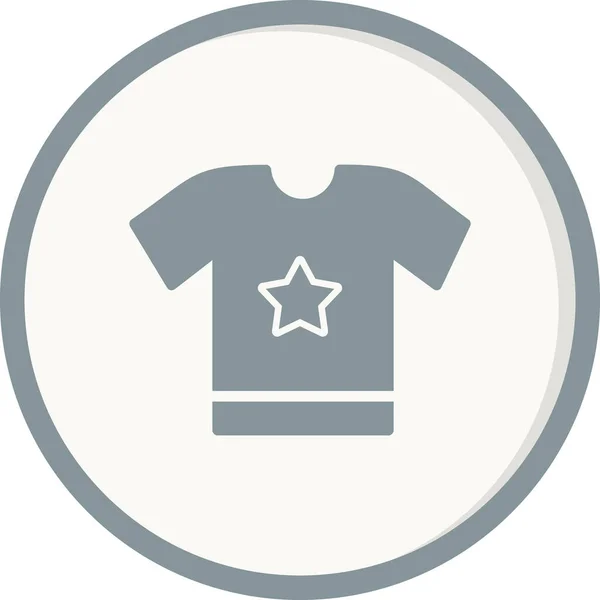 Camiseta Icono Vector Ilustración — Archivo Imágenes Vectoriales