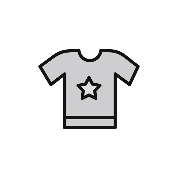 Camiseta Icono Vector Ilustración — Archivo Imágenes Vectoriales