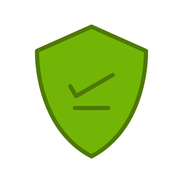 Shield Web Icon Simple Illustration Verify — 图库矢量图片