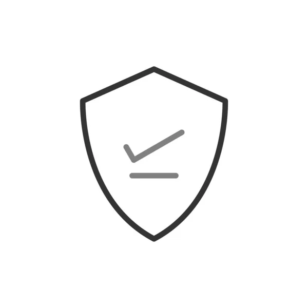 Shield Web Icon Simple Illustration Verify — Stock Vector