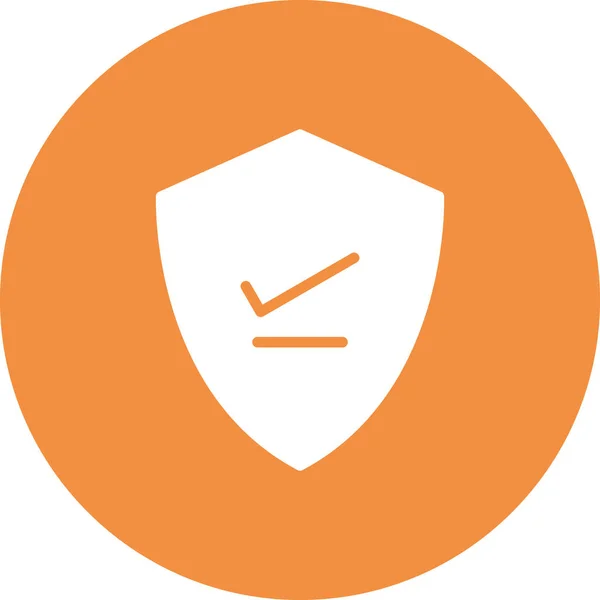 Shield Web Icon Simple Illustration Verify — Stockvektor
