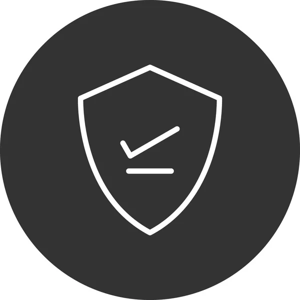 Shield Web Icon Simple Illustration Verify — Wektor stockowy