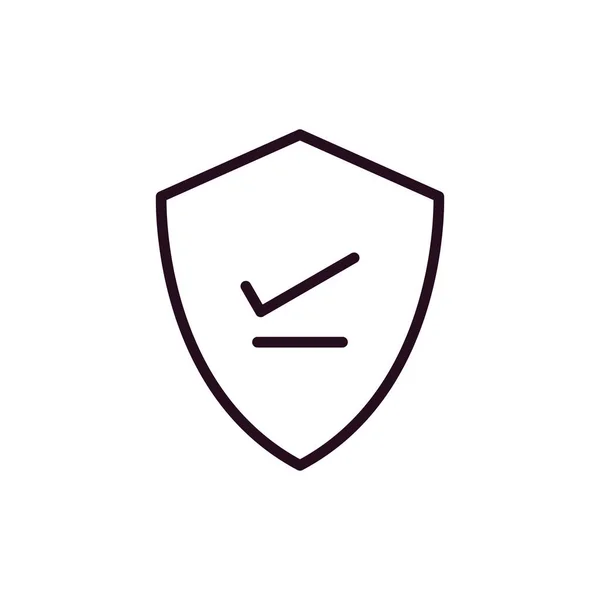 Shield Web Icon Simple Illustration Verify — Stock Vector