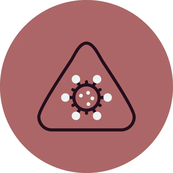 Virussymbol Vektor Illustration Warnung — Stockvektor