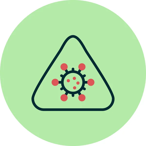 Virus Icon Vector Illustration Warning — Image vectorielle