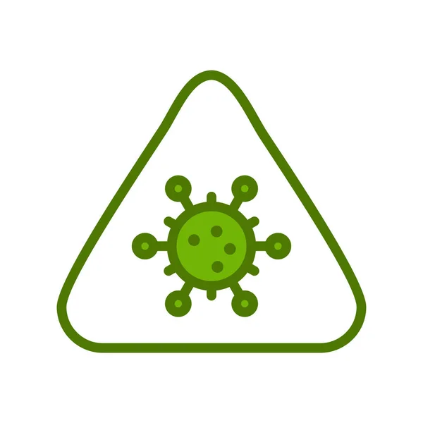 Virus Icon Vector Illustration Warning — 图库矢量图片