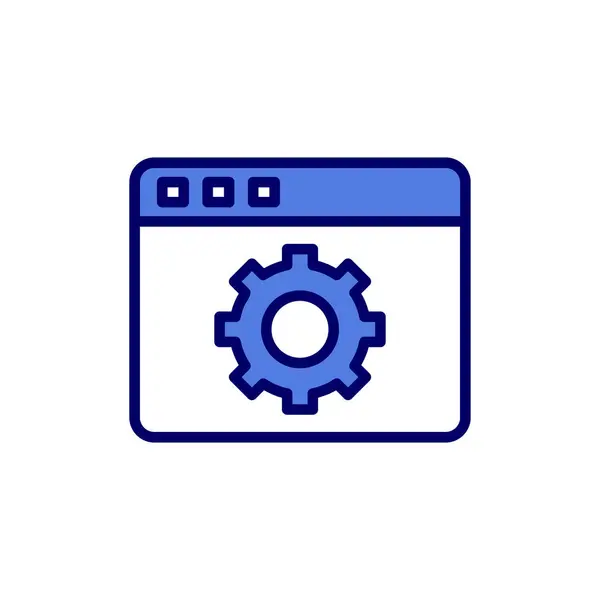 Web Icon Browser Vector Illustration Web Settings — Stock Vector