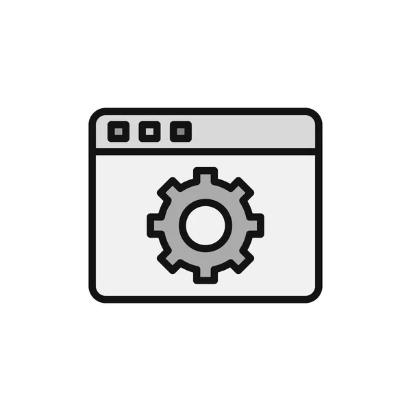 Vector Illustration Seo Modern Icon Web Settings — Διανυσματικό Αρχείο