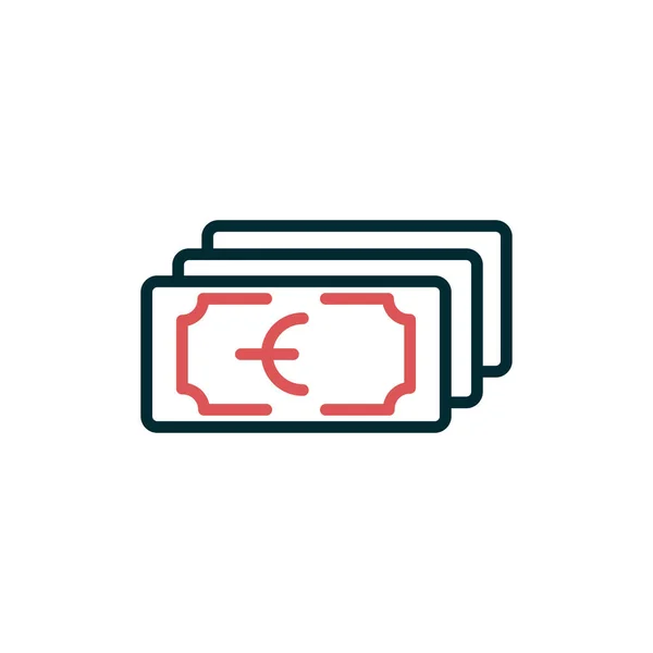 Деньги Иконка Сайта Простая Иллюстрация Наличные — стоковый вектор