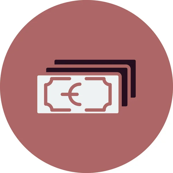 Dinero Icono Web Ilustración Simple Efectivo — Vector de stock