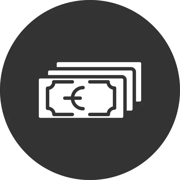 Dinero Icono Web Ilustración Simple Efectivo — Vector de stock