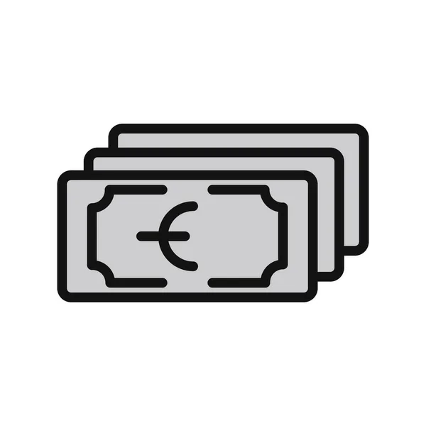 Dinero Icono Web Ilustración Simple Efectivo — Vector de stock