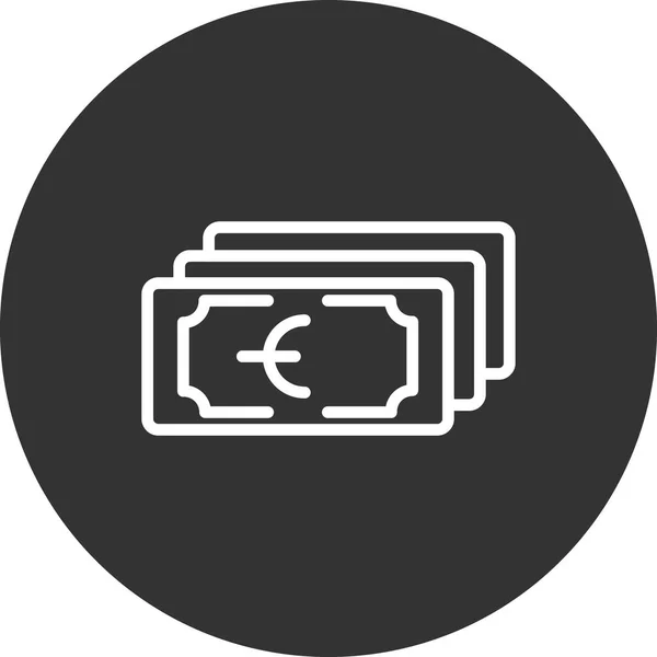 Λεφτά Web Εικονίδιο Απλή Απεικόνιση Μετρητά — Διανυσματικό Αρχείο