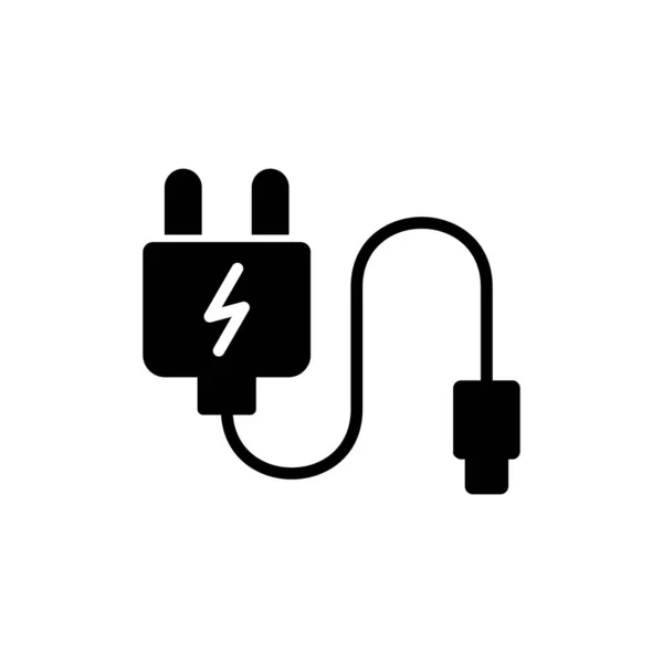 Plug Vector Thin Line Icon Charger — Stock Vector