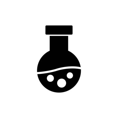 Kimyasal laboratuvar simgesi vektör illüstrasyonu