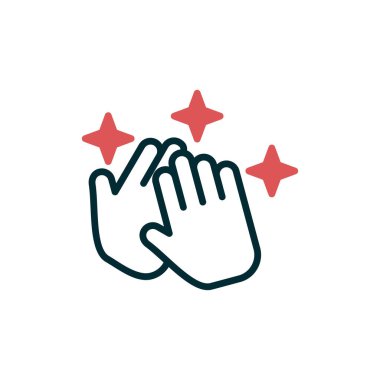 Moda biçimi izole edilmiş arkaplanda yıldız simgesine sahip el