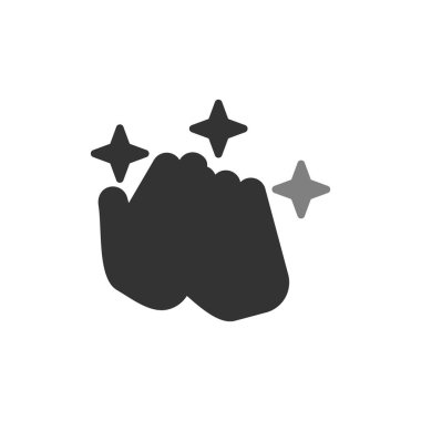 Beyaz arkaplanda izole edilmiş yıldız simgesi vektörü, şeffaf, ana tasarım elementleri üzerinde gıda işareti logosu konsepti