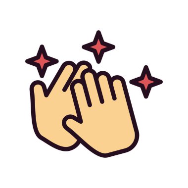 El yıkama vektör simgesi düz simge