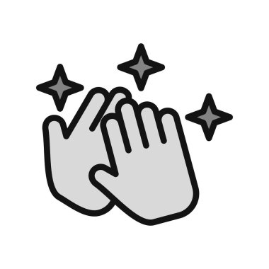 Moda biçimi izole edilmiş arkaplanda yıldız simgesine sahip el