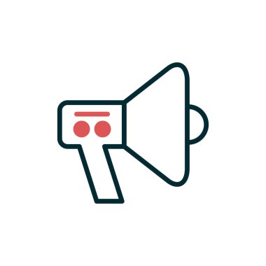 Megafon basit hacim vektör illüstrasyonu