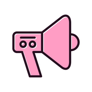 Megafon basit hacim vektör illüstrasyonu