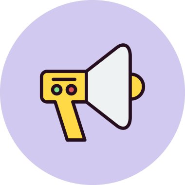 Megafon basit hacim vektör illüstrasyonu