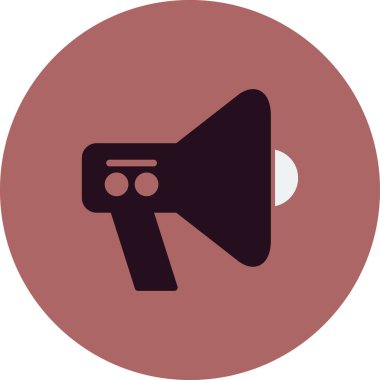 Megafon basit hacim vektör illüstrasyonu