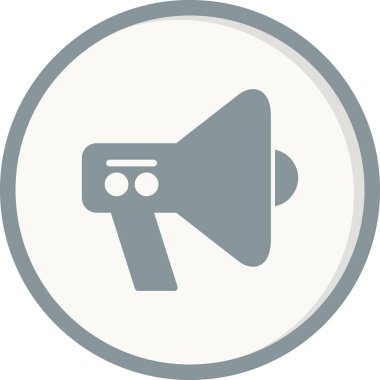 Megafon basit hacim vektör illüstrasyonu