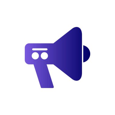 Megafon basit hacim vektör illüstrasyonu