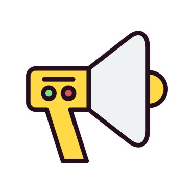 Megafon basit hacim vektör illüstrasyonu