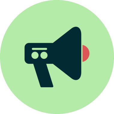 Megafon basit hacim vektör illüstrasyonu