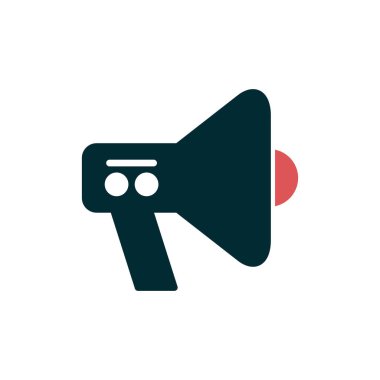 Megafon basit hacim vektör illüstrasyonu