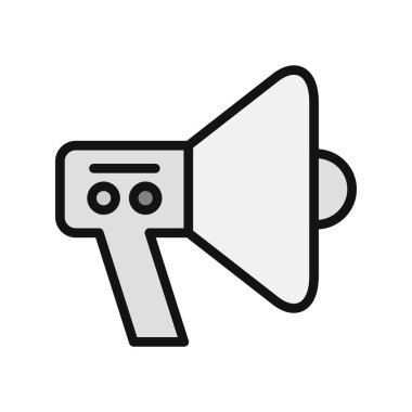 Megafon basit hacim vektör illüstrasyonu