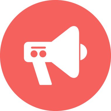 Megafon basit hacim vektör illüstrasyonu