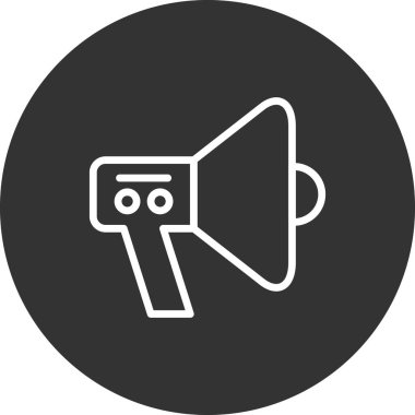 Megafon basit hacim vektör illüstrasyonu