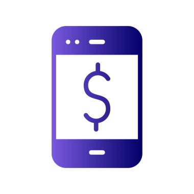 Cep telefonu simgesi, düz vektör çizimi