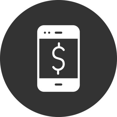 Cep telefonu simgesi, düz vektör çizimi