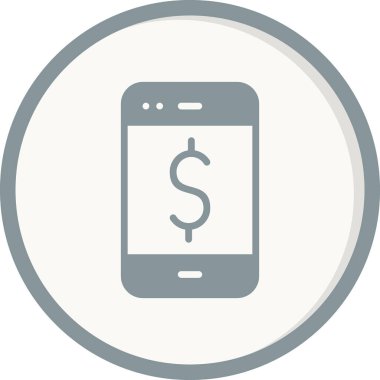 Cep telefonu simgesi, düz vektör çizimi