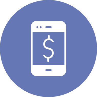 Cep telefonu simgesi, düz vektör çizimi