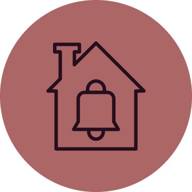 Bildirim basit simgesi, vektör illüstrasyonu