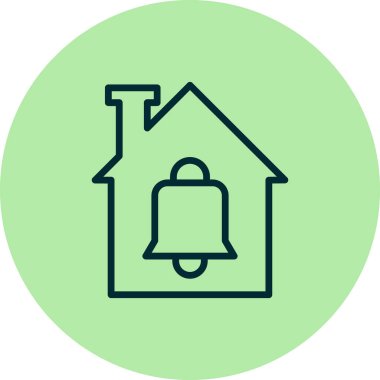 Bildirim basit simgesi, vektör illüstrasyonu